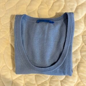 JMclaughlin Womens Sleeveless Sweater Knit Tank Top Blue Casual Cotton Size M‎